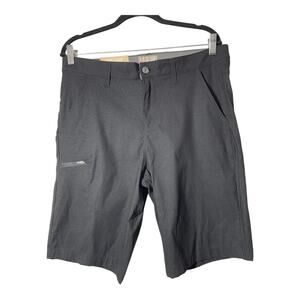 Weatherproof Black Shorts Mens Outdoor Size 34 Stretch New 10.5 Inseam